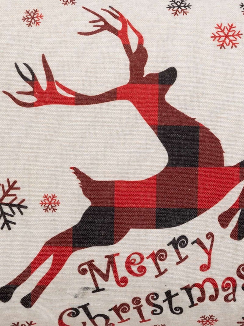 Coussin de Noël motif renne Rouge - Kiabi