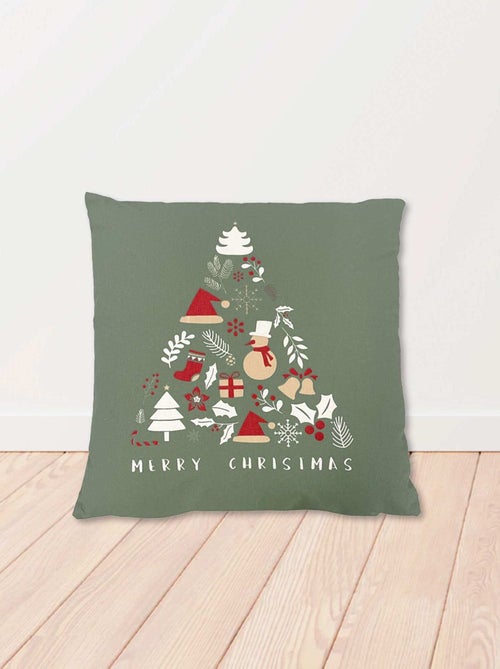 Coussin de Noël 'Sapin Merry Christmas' - Kiabi
