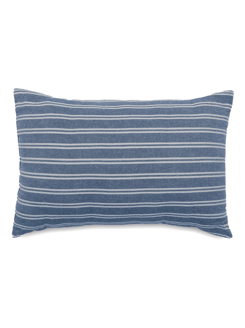 Coussin de plage coton lavé LILI FOUTAS Bleu marine - Kiabi