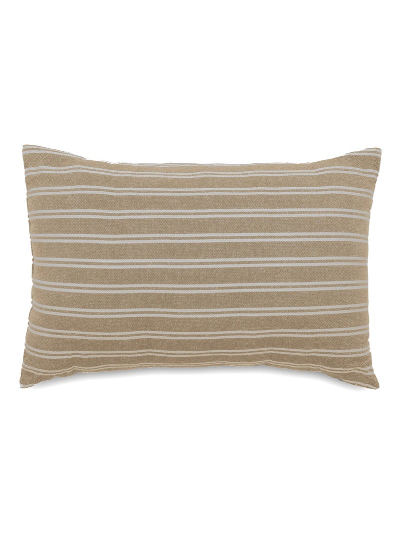 Coussin de plage coton lavé LILI FOUTAS Camel - Kiabi