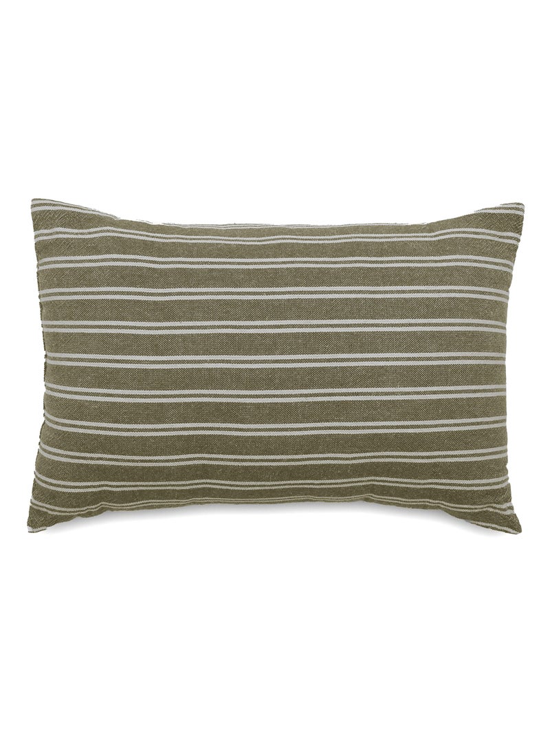 Coussin de plage coton lavé LILI FOUTAS Kaki - Kiabi