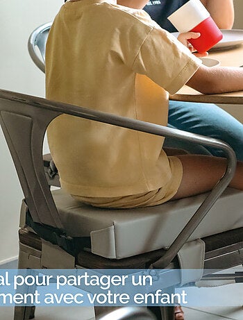 Coussin de réhausse enfant pour chaise, déhoussable - Monsieur Bébé