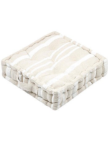 Coussin de sol 100% coton épais et moelleux à rayures