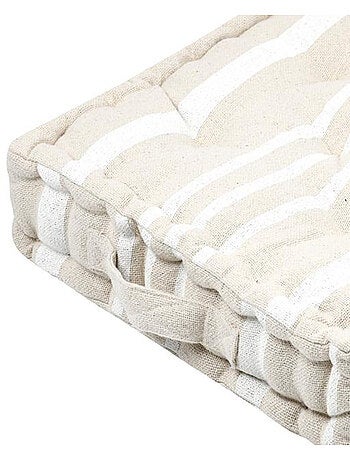 Coussin de sol 100% coton épais et moelleux à rayures