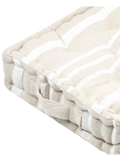Coussin de sol 100% coton épais et moelleux à rayures - Kiabi Coussin de sol 100% coton épais et moelleux à rayures - Kiabi