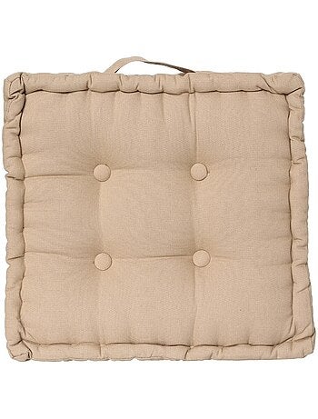 Coussin de sol 40 x 40 cm Horizon uni taupe