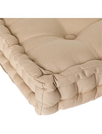 Coussin de sol 40 x 40 cm Horizon uni taupe