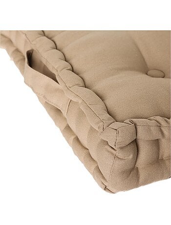 Coussin de sol 40 x 40 cm Horizon uni taupe