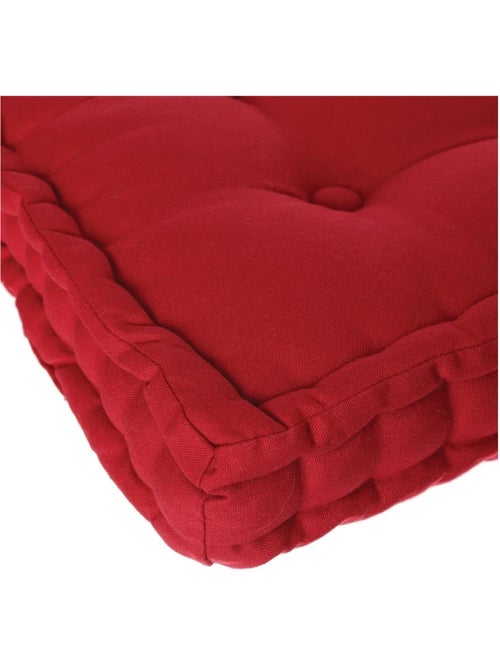 Coussin de sol 40 x 40 cm Horizon uni rouge - Kiabi