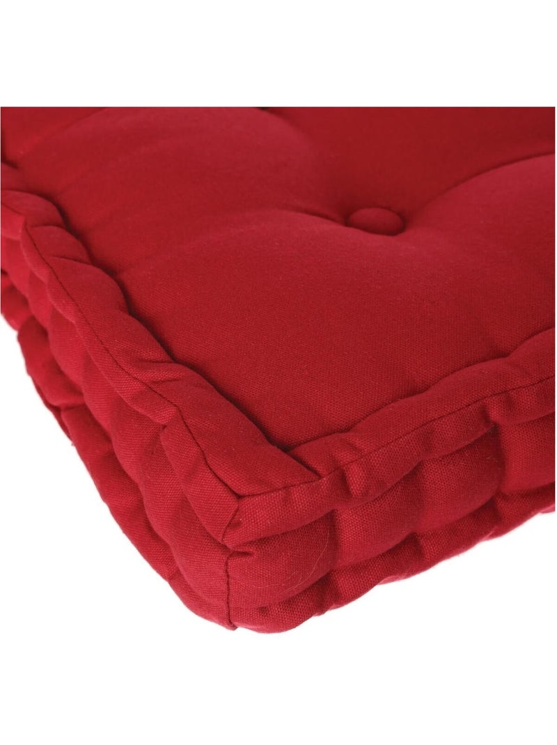 Coussin de sol 40 x 40 cm Horizon uni rouge Rouge - Kiabi