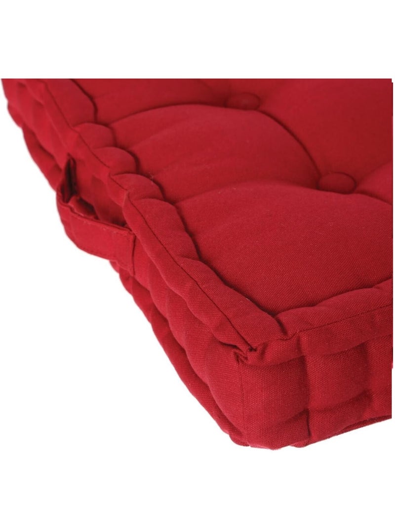 Coussin de sol 40 x 40 cm Horizon uni rouge Rouge - Kiabi
