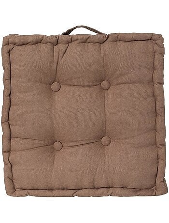 Coussin de sol 40 x 40 cm Horizon uni taupe
