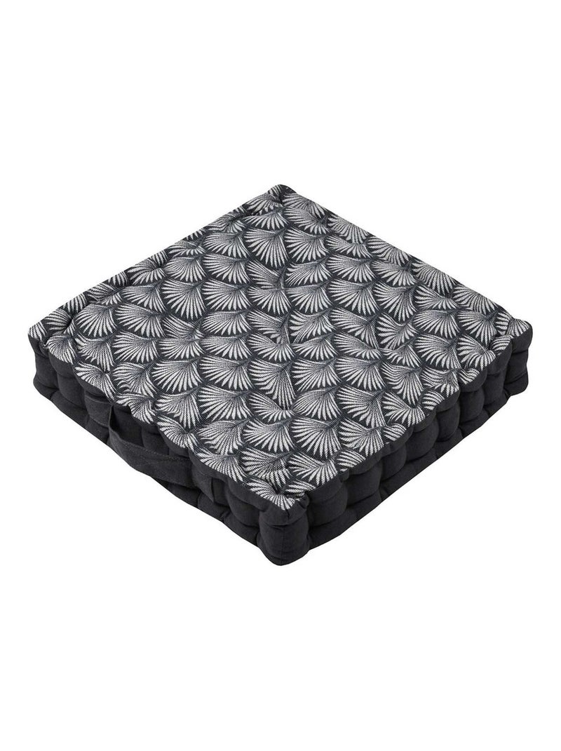 Coussin de sol 40x40 cm Greenmood carbone coton Noir - Kiabi