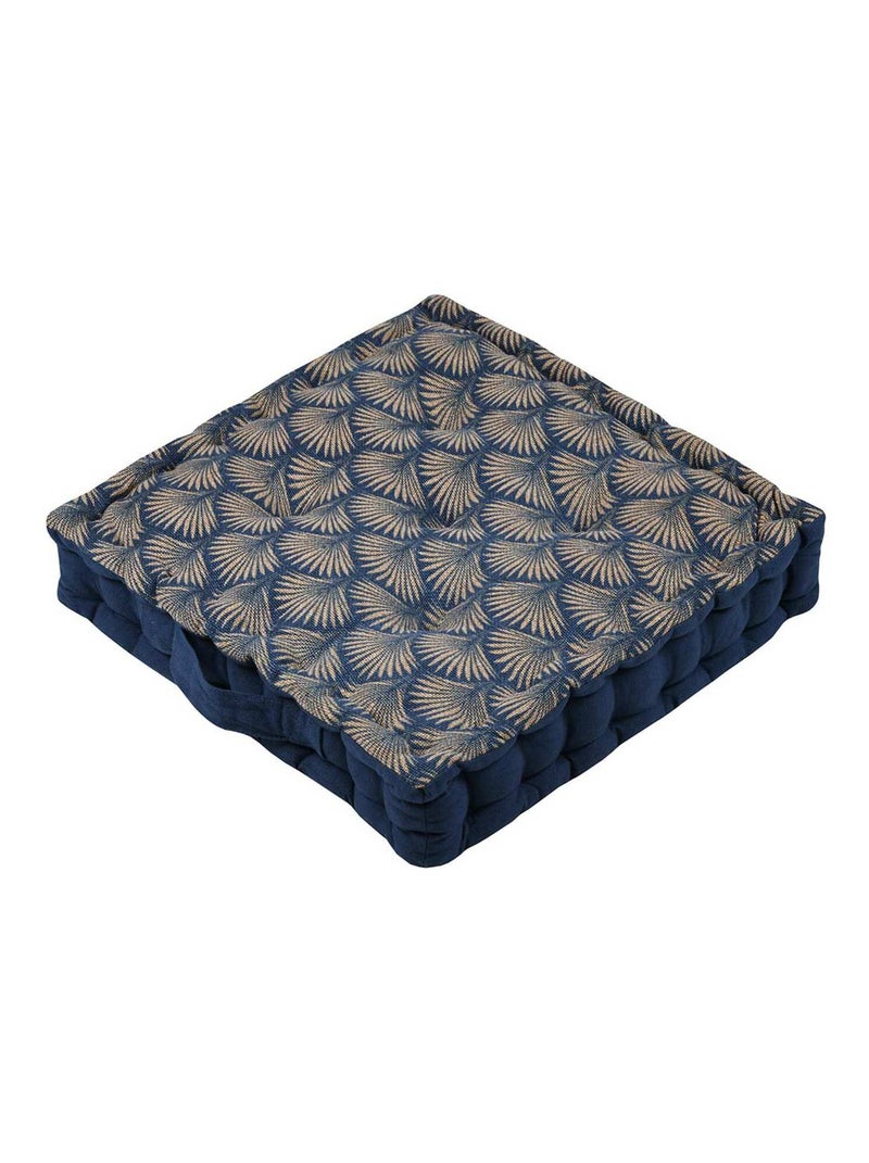 Coussin de sol 40x40 cm Greenmood marine coton Bleu - Kiabi