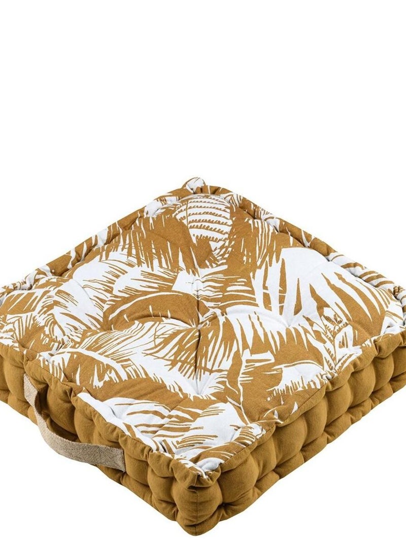 Coussin de sol 45x45 cm Bamako safran coton Jaune - Kiabi