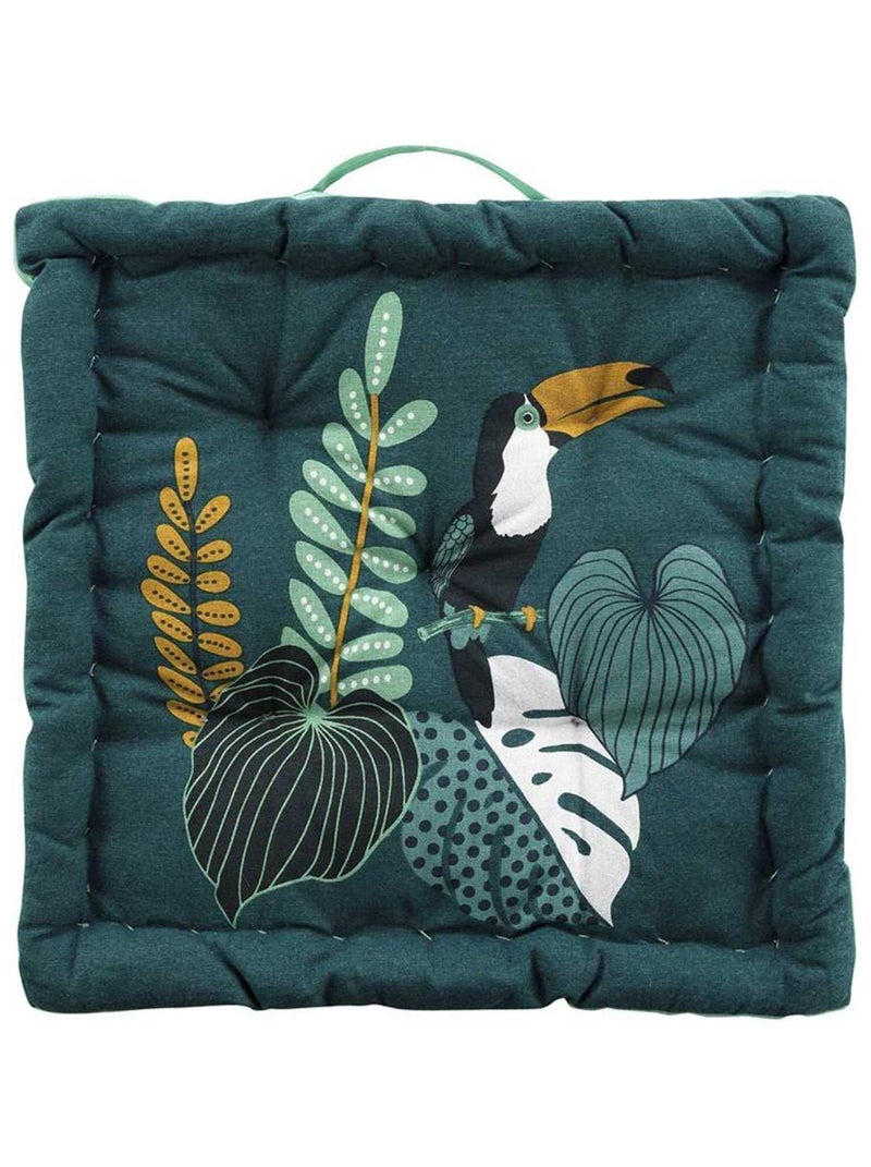 Coussin de sol 45x45 cm Brazilia coton Bleu - Kiabi