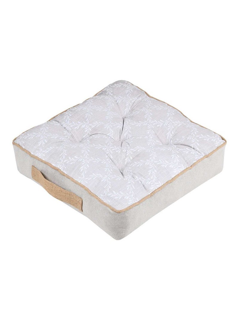 Coussin de sol 45x45 cm Delila naturel coton Beige - Kiabi