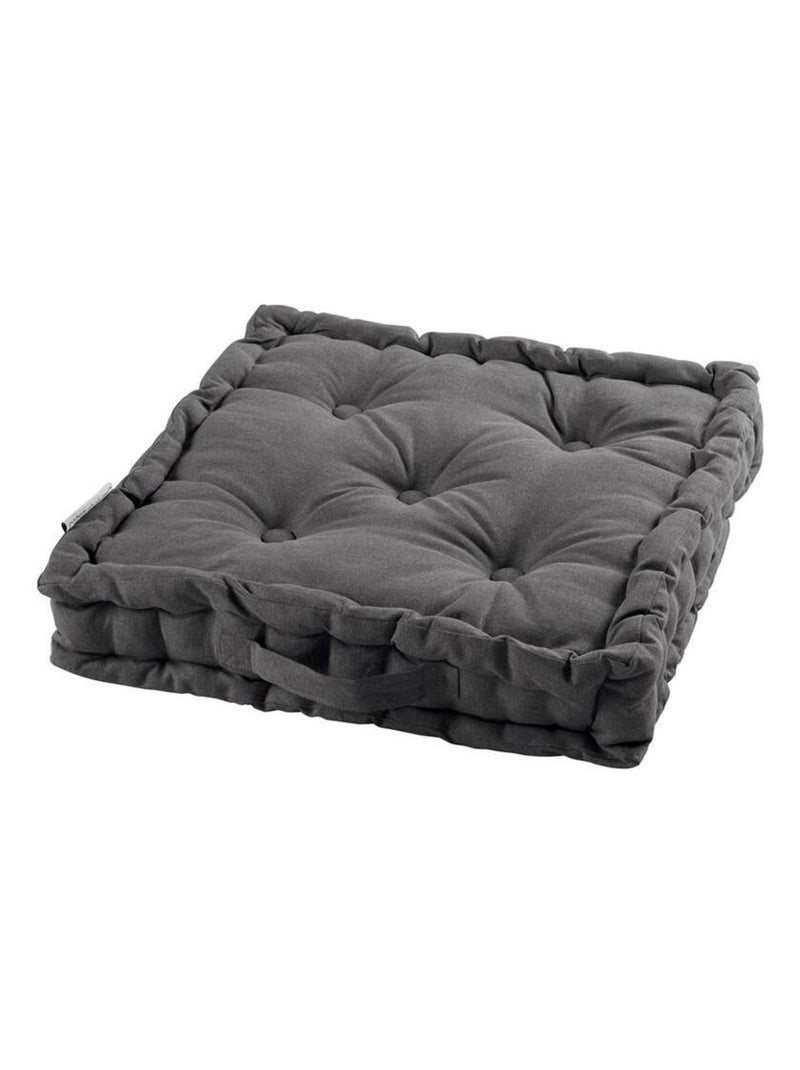 Coussin de sol 45x45 cm Panama ardoise coton Gris - Kiabi