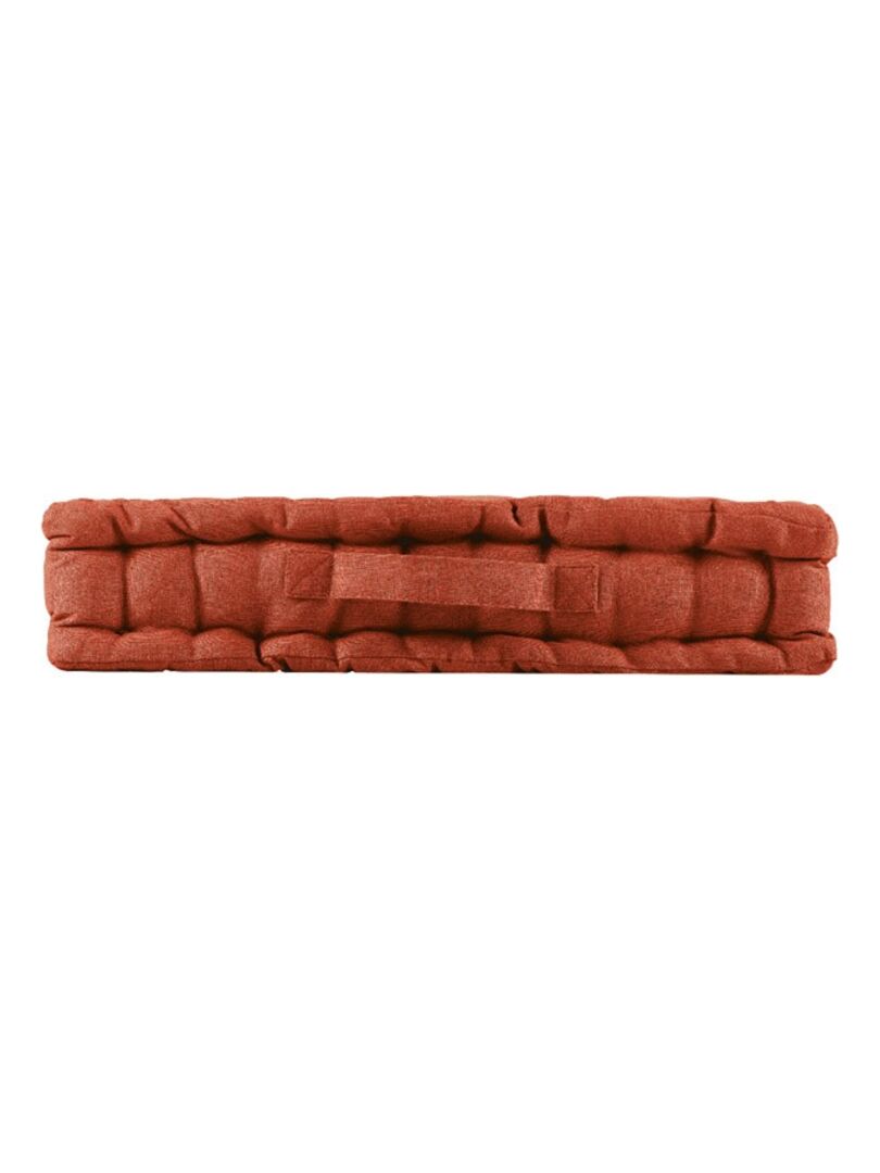 Coussin de sol 45x45 cm Panama terracotta coton Rouge - Kiabi