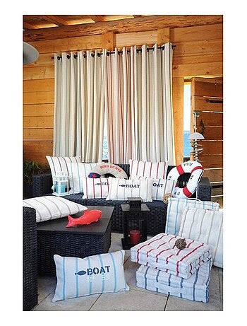 Coussin de sol 45x45 cm St Trop lin coton