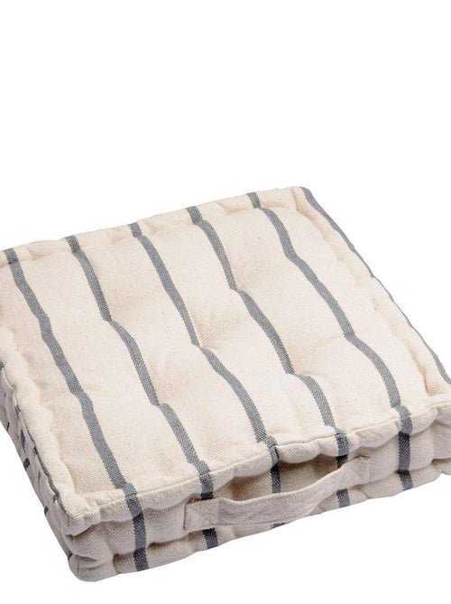 Coussin de sol 45x45 cm St Trop anthracite coton - Kiabi
