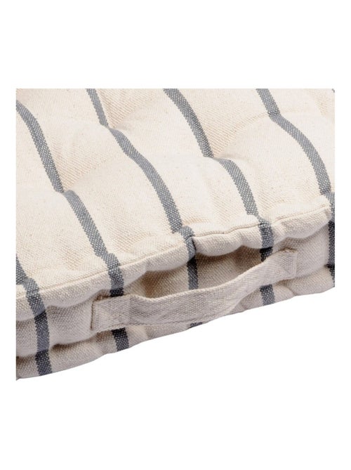 Coussin de sol 45x45 cm St Trop anthracite coton - Kiabi
