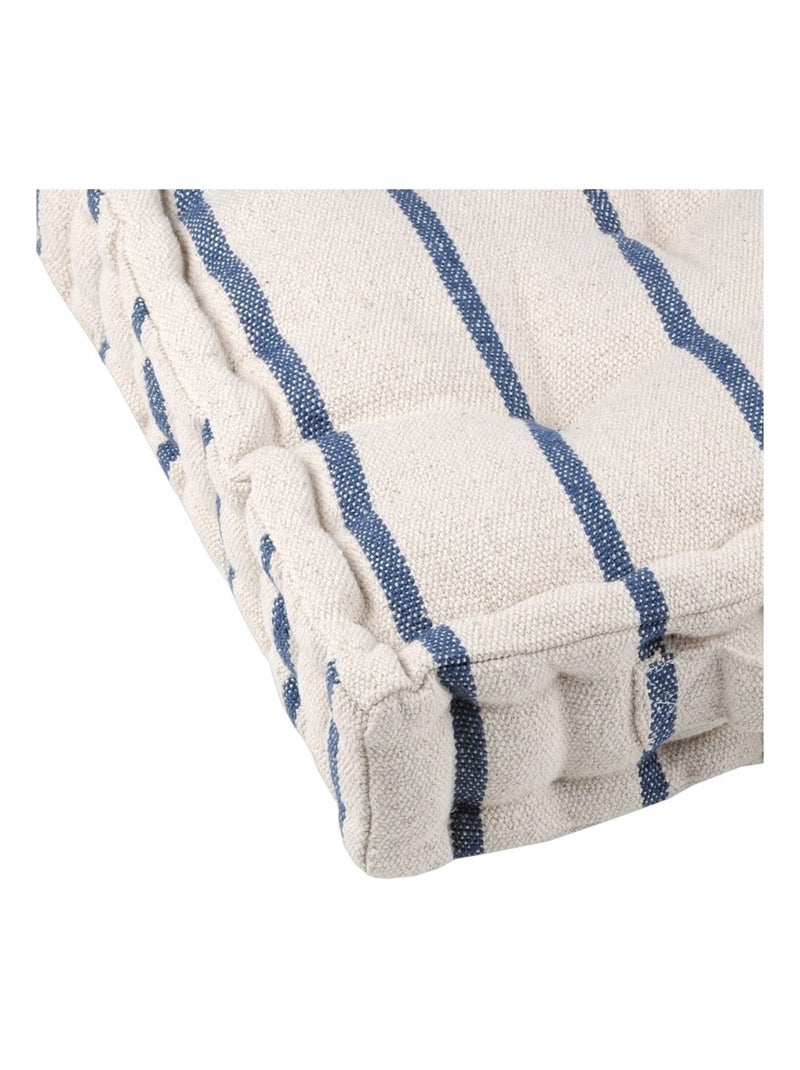 Coussin de sol 45x45 cm St Trop marine coton Bleu - Kiabi