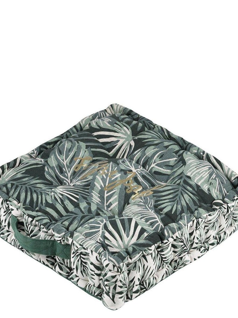 Coussin de sol 45x45 cm Vibes vert coton Vert - Kiabi