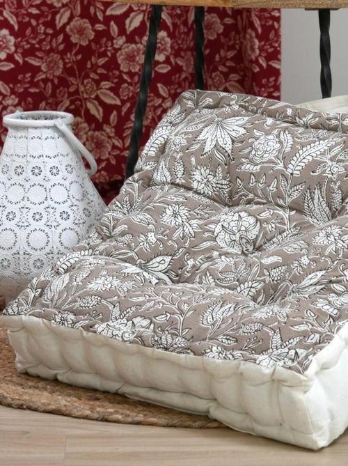 Coussin de sol 45x45x10 cm BIBURY 100% coton - Kiabi