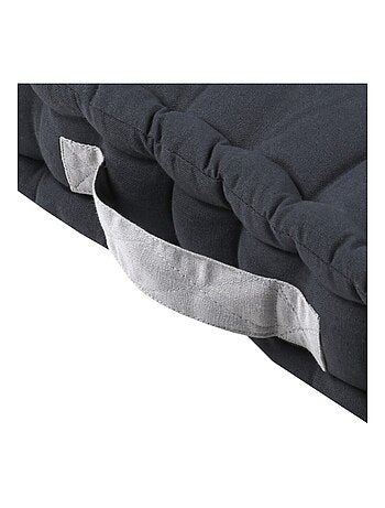 Coussin de sol 45x45x10cm gris anthracite 100% coton