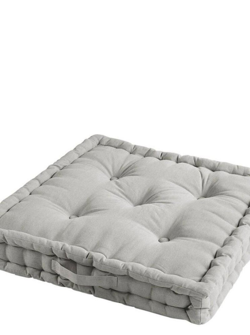 Coussin de sol 60x60 cm Pacifique lin coton Beige - Kiabi