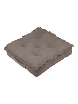 Coussin de sol à franges
