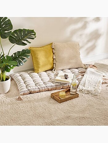 Coussin de sol à rayures en coton GROOVE