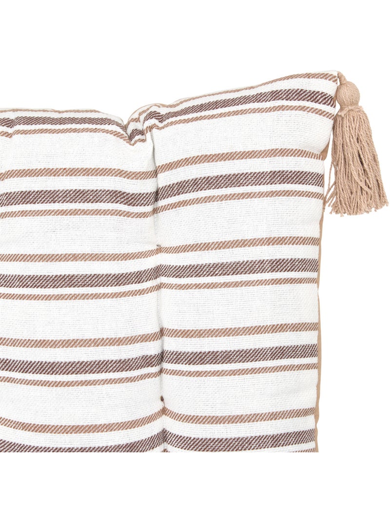 Coussin de sol à rayures en coton GROOVE Lin - Kiabi