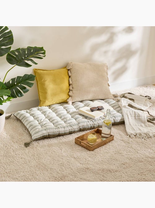 Coussin de sol à rayures en coton GROOVE - Kiabi