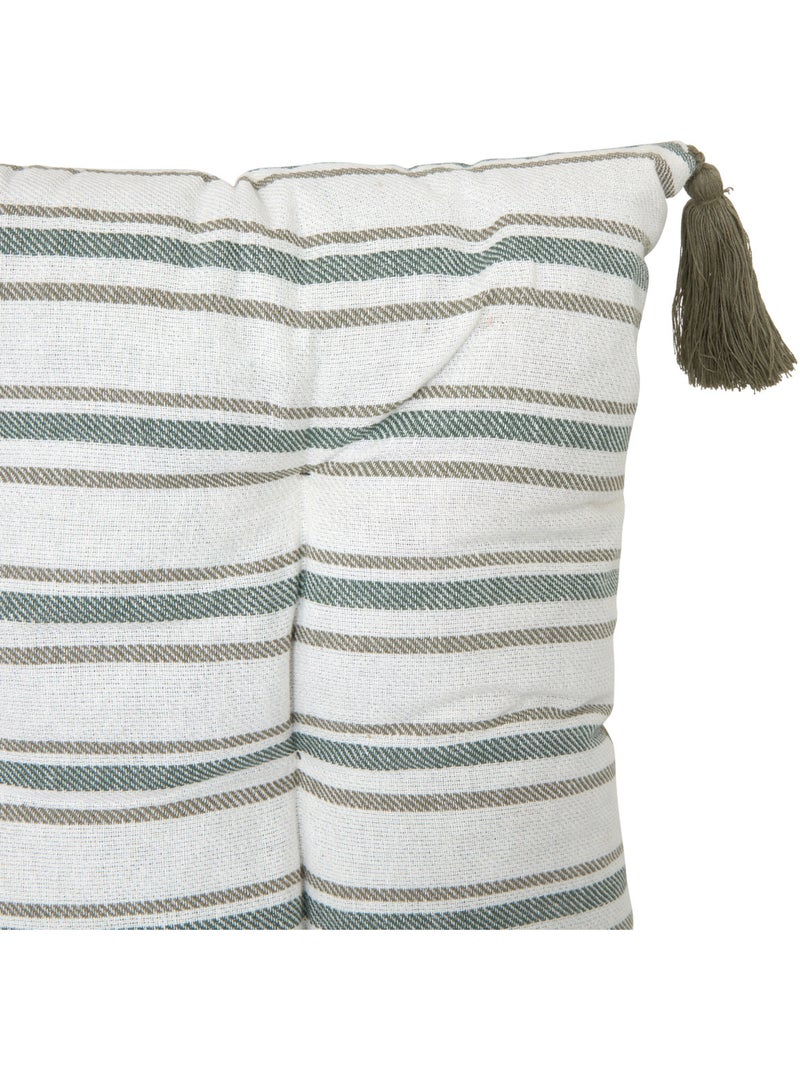 Coussin de sol à rayures en coton GROOVE Vert - Kiabi