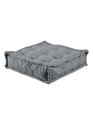 Coussin de sol assise 95 x 95 cm gris clair
