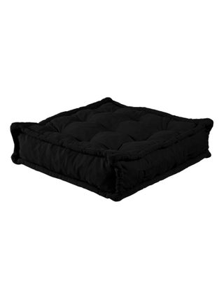 Coussin de sol assise 95 x 95 cm noir