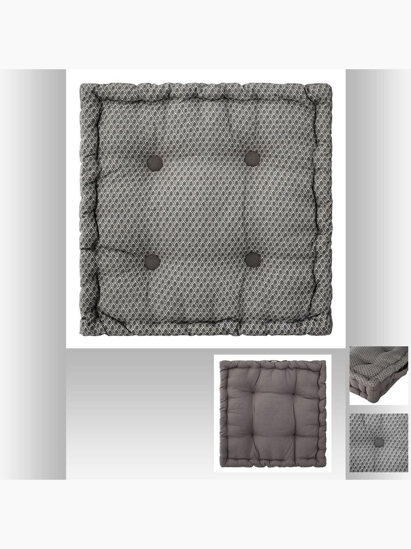 Coussin de sol au  style géométrique Gris - Kiabi