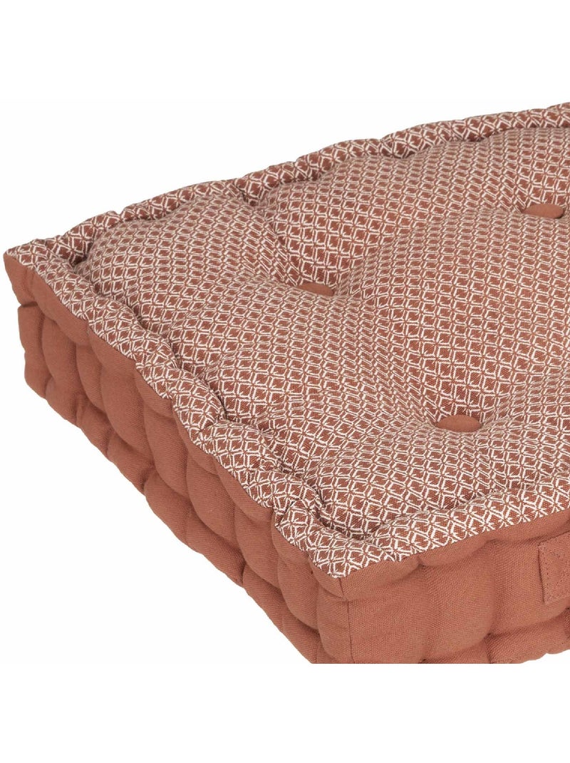 Coussin de sol au  style géométrique Terracotta - Kiabi