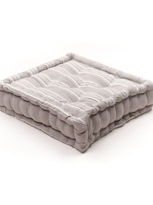Coussin de sol avec broderies coton uni CHARME - Kiabi