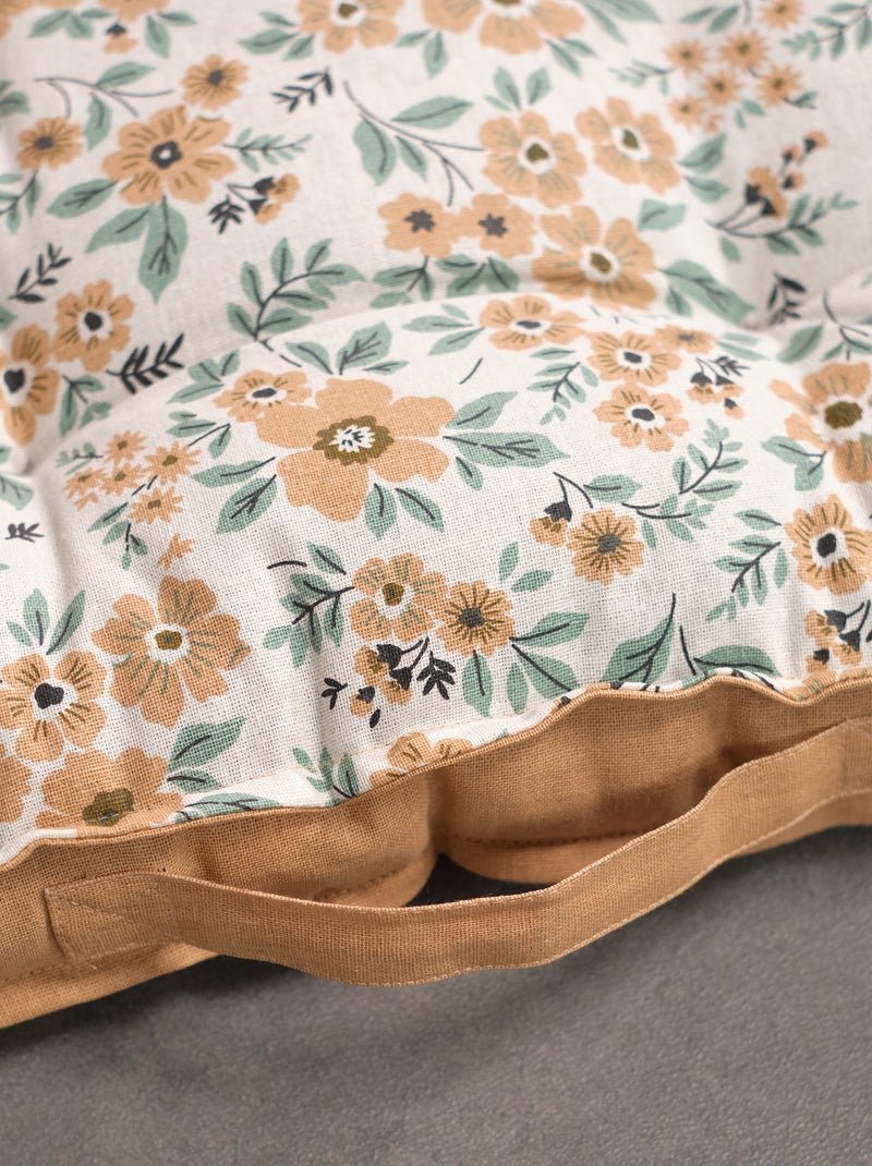 Coussin de sol avec imprimé Jaune/blanc - Kiabi