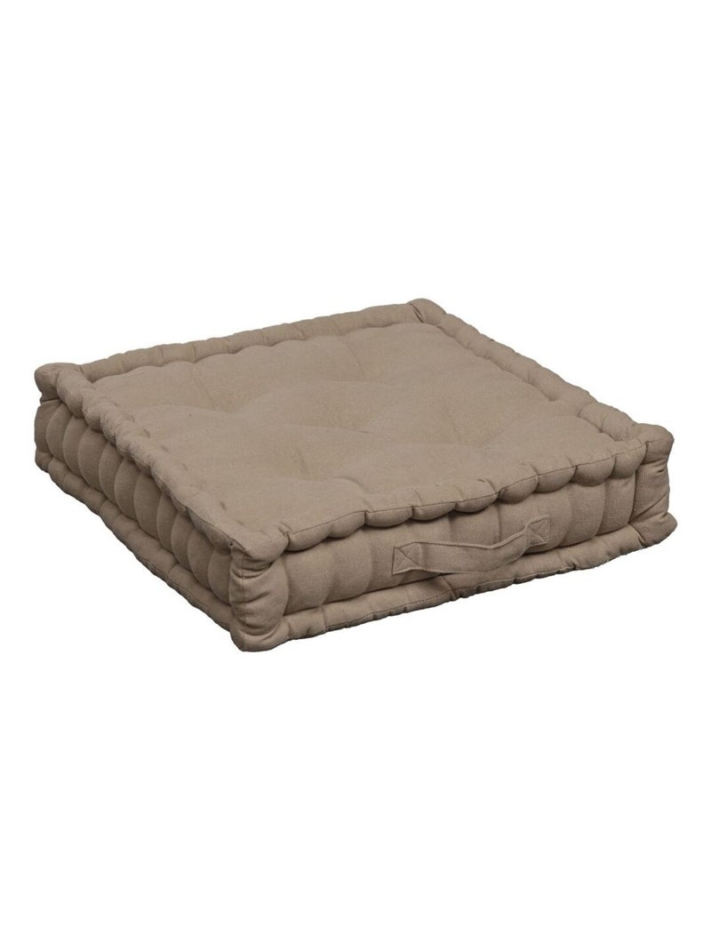 Coussin de sol avec poignée 45x45x10"Deko&co" Taupe - Kiabi