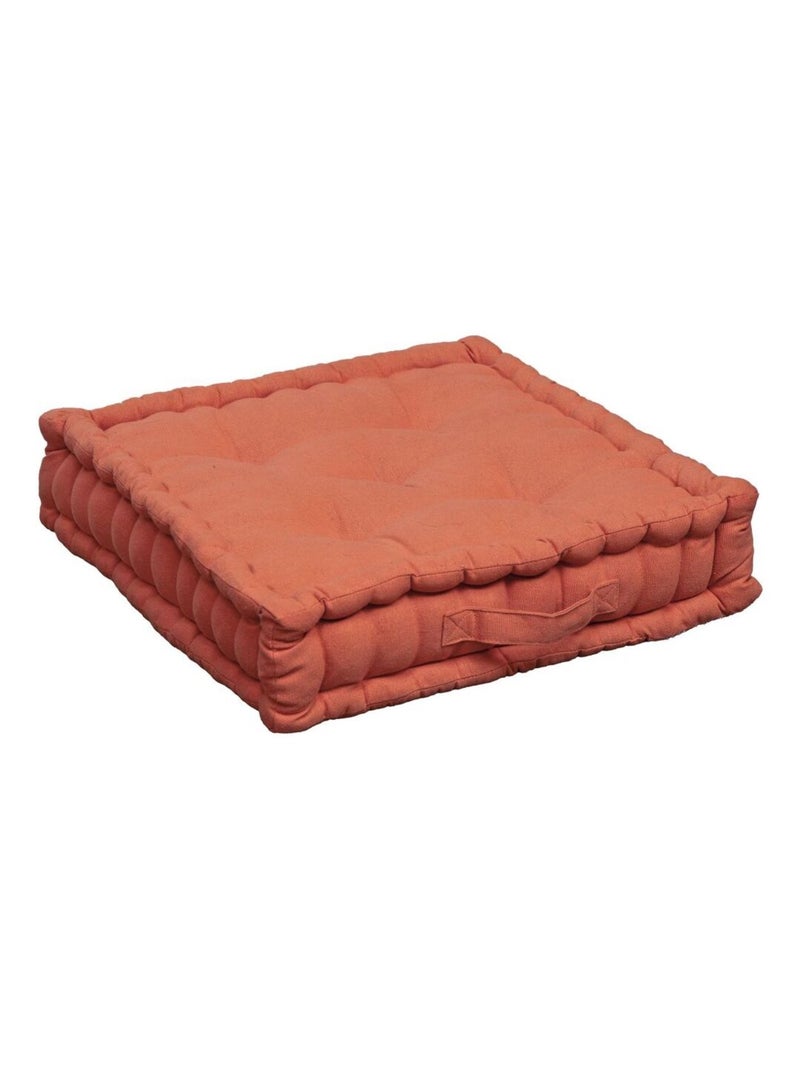 Coussin de sol avec poignée 45x45x10"Deko&co" Terracotta - Kiabi