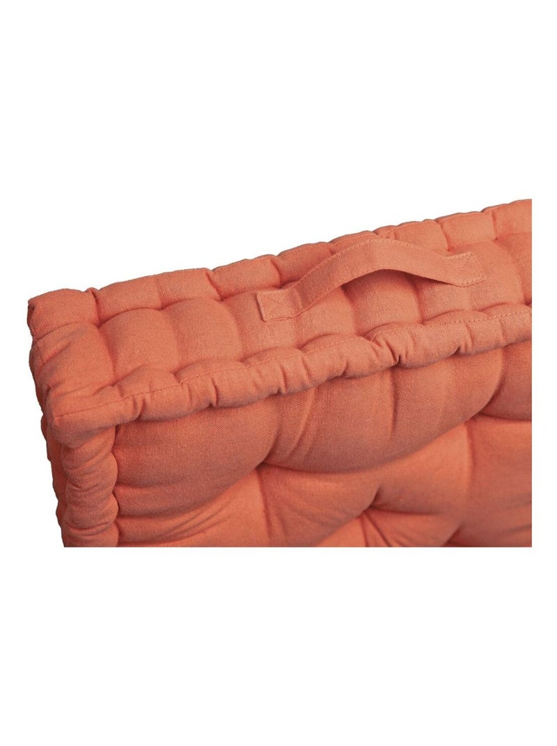 Coussin de sol avec poignée 45x45x10"Deko&co" Terracotta - Kiabi