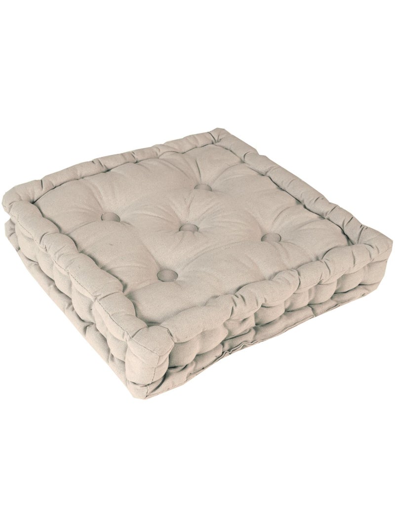 Coussin de sol bicolore capitonné super épais 10cm, Athmosphère /Anse Anthracite Beige - Kiabi
