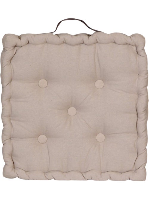 Coussin de sol bicolore capitonné super épais 10cm, Athmosphère /Anse Anthracite - Kiabi Coussin de sol bicolore capitonné super épais 10cm, Athmosphère /Anse Anthracite - Kiabi