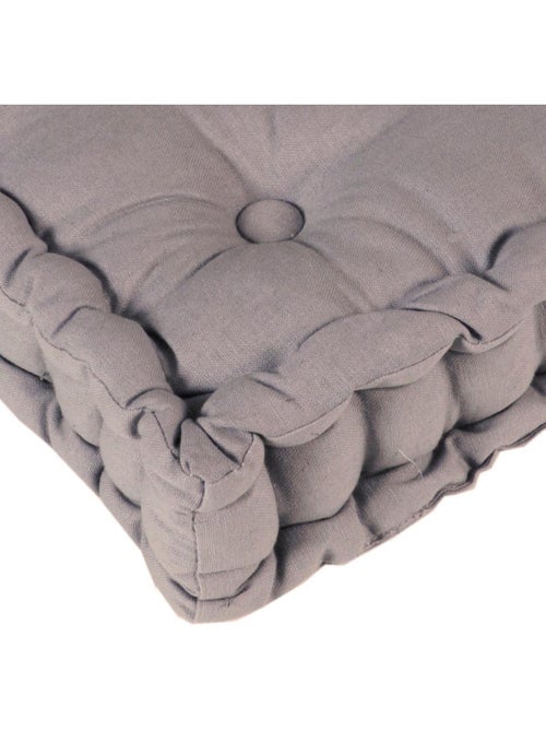 Coussin de sol bicolore capitonné super épais 10cm, Gris / Anse Galet - Kiabi Coussin de sol bicolore capitonné super épais 10cm, Gris / Anse Galet - Kiabi