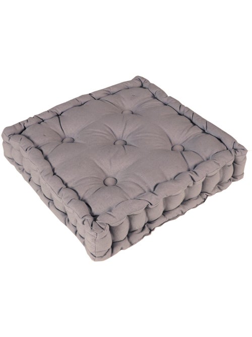 Coussin de sol bicolore capitonné super épais 10cm, Gris / Anse Galet - Kiabi Coussin de sol bicolore capitonné super épais 10cm, Gris / Anse Galet - Kiabi
