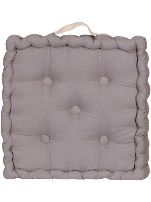 Coussin de sol bicolore capitonné super épais 10cm, Gris / Anse Galet - Kiabi Coussin de sol bicolore capitonné super épais 10cm, Gris / Anse Galet - Kiabi